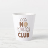 Retro "No Rush Club" for Relaxing Latte Mok (Voorkant)