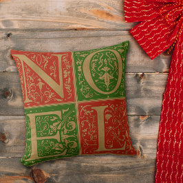 Retro Noel Red en Green Decorative Holiday Kussen