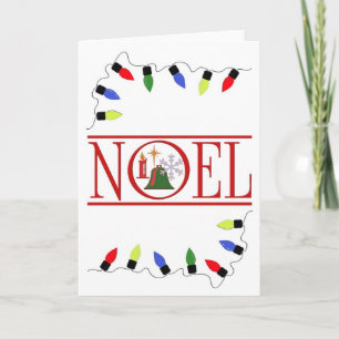 REtro NOEL reeks lichten Feestdagen Kaart