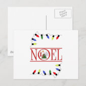 REtro NOEL reeks lichten Feestdagenkaart (Voorkant / Achterkant)