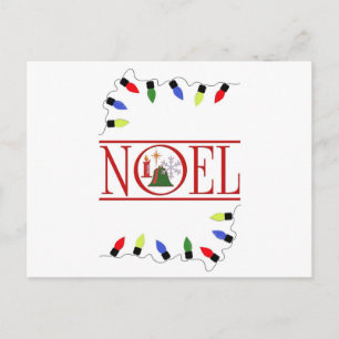 REtro NOEL reeks lichten Feestdagenkaart