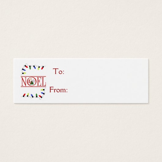 REtro NOEL reeks lichten Mini Visitekaartjes (Voorkant)