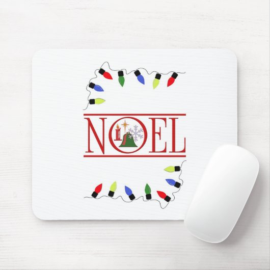 REtro NOEL reeks lichten Muismat (Met muis)