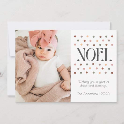 Retro  Noel Vakantie Kaart (Voorkant)