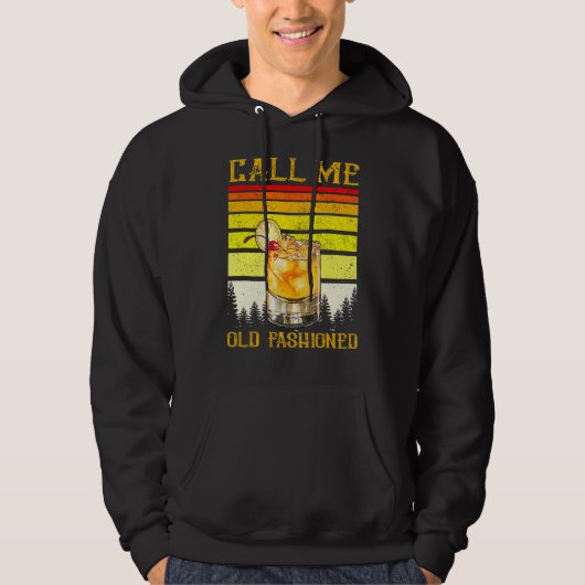 Retro Noem me Ouderwetse Whiskey Wisconsin Vin Hoodie (Voorkant)