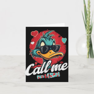 Retro noem me Valentijnseend Duck Hunting Liefhebb Kaart