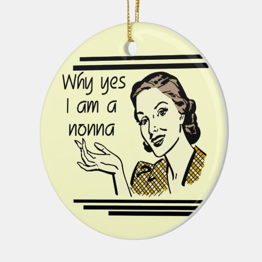 Retro Nonna Tshirts en Gifts Keramisch Ornament (Links)