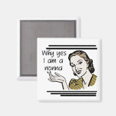 Retro Nonna Tshirts en Gifts Magneet (Voorkant / Achterkant)