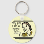 Retro Nonna Tshirts en Gifts Sleutelhanger (Voorkant)
