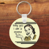 Retro Nonna Tshirts en Gifts Sleutelhanger (Voorkant)