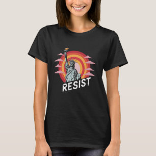 Retro noodlijdend Vrijheidsbeeld Weerstaan T-shirt