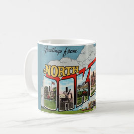 Retro Noord-Dakota ansichtkaart Koffiemok
