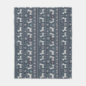 Retro Noordse rendierpatroon Fleece Deken (Voorkant)