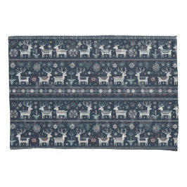 Retro Noordse rendierpatroon Kussensloop