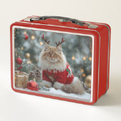 Retro Noorse Boskat Kerstmis gepersonaliseerd (Achterkant)