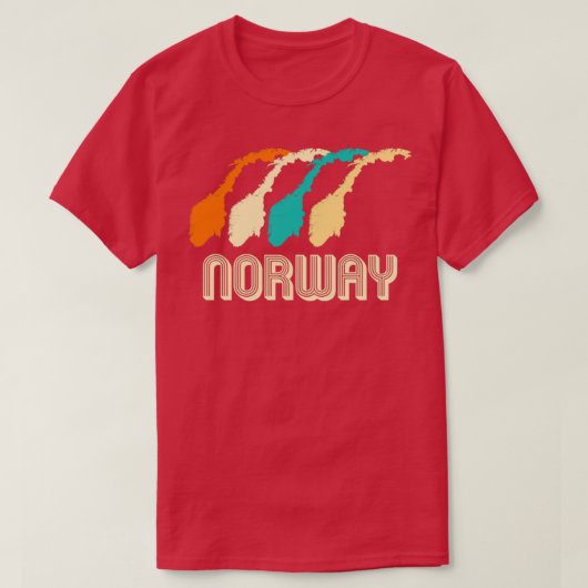 Retro Noorwegen Map2 T-shirt (Design voorkant)