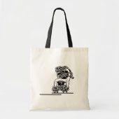 Retro Nordic/Celtic hert Canvas tas (Voorkant)