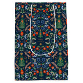 Retro  Nordic Christmas Medium Cadeauzakje (Achterkant)