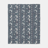 Retro Nordic Rendier Patroon Fleece Deken (Voorkant)