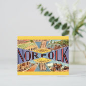 Retro Norfolk VA Briefkaart (Staand voorkant)