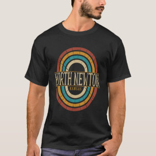 Retro North Newton Kansas KS Mannen Sou T-shirt