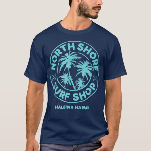 Retro North Shore Surf Haleiwa T-shirt (Voorkant)