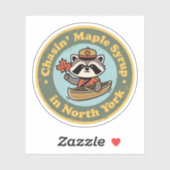 Retro North York Raccoon kano Sticker (Vel)