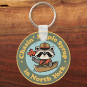 Retro North York Wasbeer Kano Sleutelhanger (Voorkant)