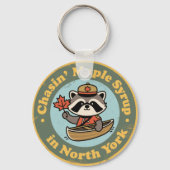 Retro North York Wasbeer Kano Sleutelhanger (Achterkant)