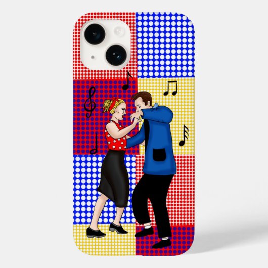 Retro Nostalgic 1950's Couple Dancing Case-Mate iPhone Case (Achterkant)