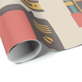  retro nostalgie jukebox fonograaf cadeaupapier (Rol Hoek)