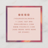 Retro Nostalgische camera Fotograaf  Sunset Vierkante Visitekaartje (Achterkant)