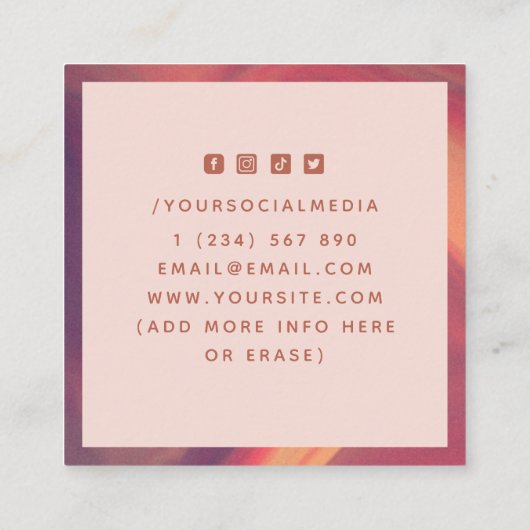 Retro Nostalgische camera Fotograaf  Sunset Vierkante Visitekaartje (Achterkant)