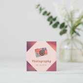 Retro Nostalgische camera Fotograaf  Sunset Vierkante Visitekaartje (Staand voorkant)