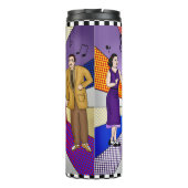 Retro Nostalgische Couple Dancing uit 1950 Thermosbeker (Achterkant)