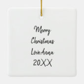 Retro Nostalgische couple Dansende Kerstmis uit 19 Keramisch Ornament (Achterkant)