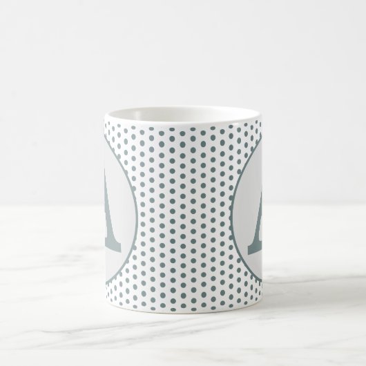 Retro  nostalgische groene stippen koffiemok (Center)