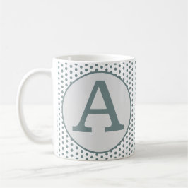 Retro  nostalgische groene stippen koffiemok