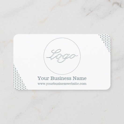 Retro nostalgische groene stippen visitekaartje (Achterkant)