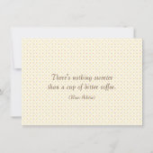 Retro nostalgische koffiezetapparaat & cup party I Kaart (Achterkant)