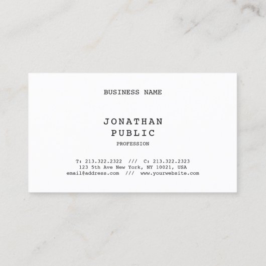 Retro  nostalgische look-minimalistische Sjabloon Visitekaartje (Achterkant)