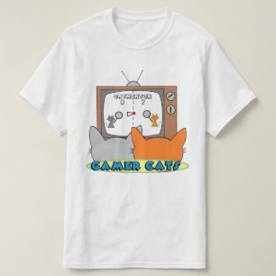 RETRO NOSTALGISCHE VIDEOSPELLEN GAMER KATTEN T-SHIRT