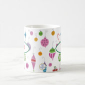 Retro Nostaltische Kerstversieringen Gepersonalise Koffiemok (Center)