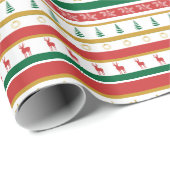 Retro nostolgisch kerstspeelgoed cadeaupapier (Rol Hoek)