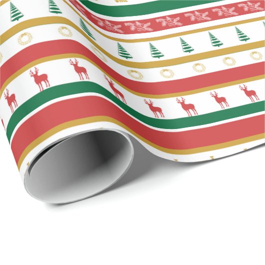 Retro nostolgisch kerstspeelgoed cadeaupapier (Rol Hoek)