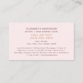 Retro notaris en ondertekenaar van leningen visitekaartje (Achterkant)