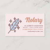 Retro notaris en ondertekenaar van leningen visitekaartje (Voorkant)