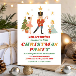 Retro Notenkraker Bewerkbare Kerstfeest Kaart