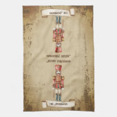 Retro Notenkraker Custom Merry Christmas Theedoek (Verticaal)