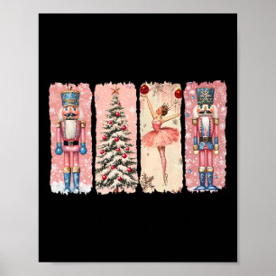 Retro Notenkraker Let Pink Christmas Vibes Wo Poster